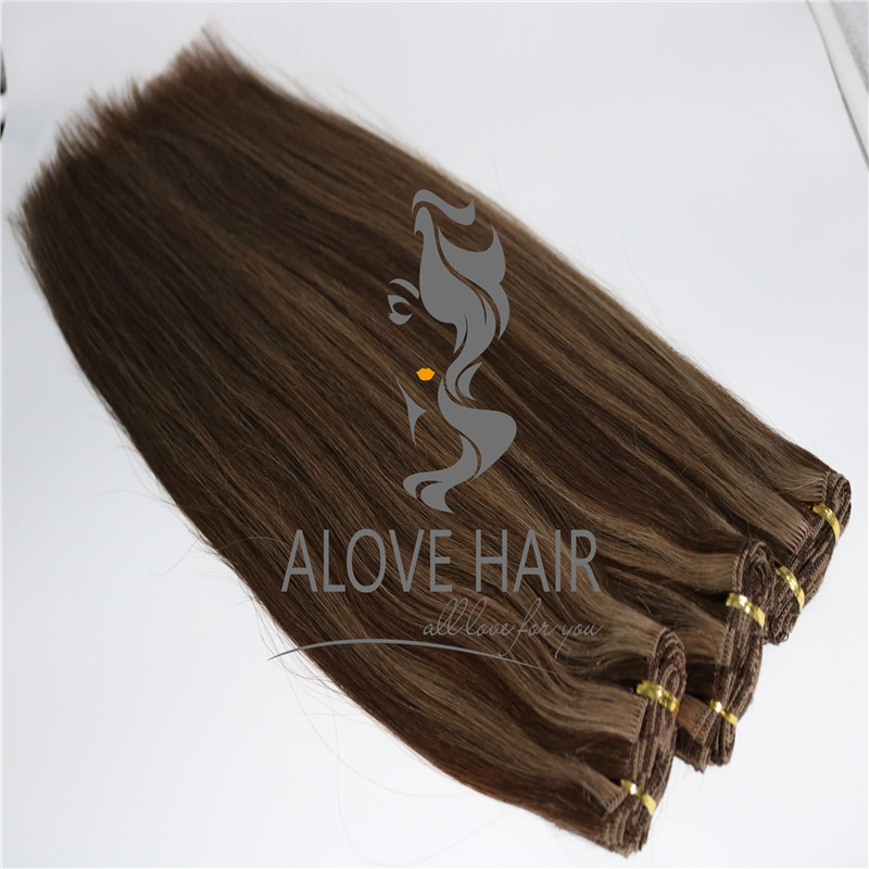 Best 18 inch hand tied hair extensions on short hair