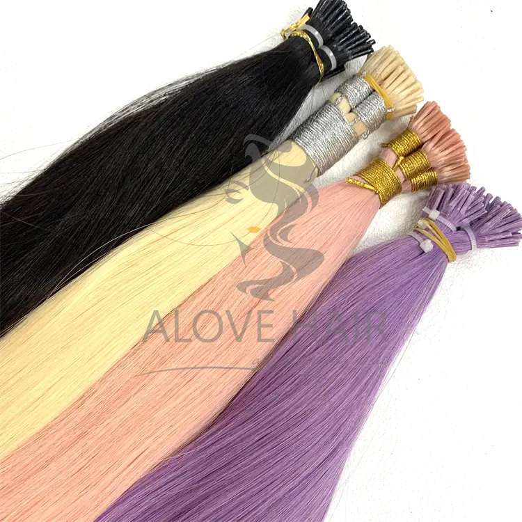 Easily create a beautiful look with applying I-tip hair extensions-V