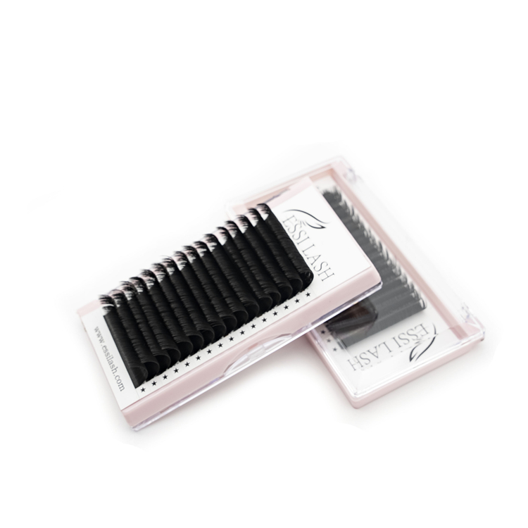 Top Korean PBT Fibers Natual Individual Thickness Lashes Extension Mix Tray Blooming Lashes Easy Fanning Eyelash Extension