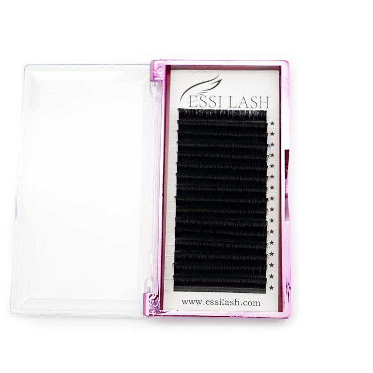 Wholesale Easy Fan Material In Korea 100% Silk Top Quality Blooming Eyelash Extensions J Curl Natural Best Individual 